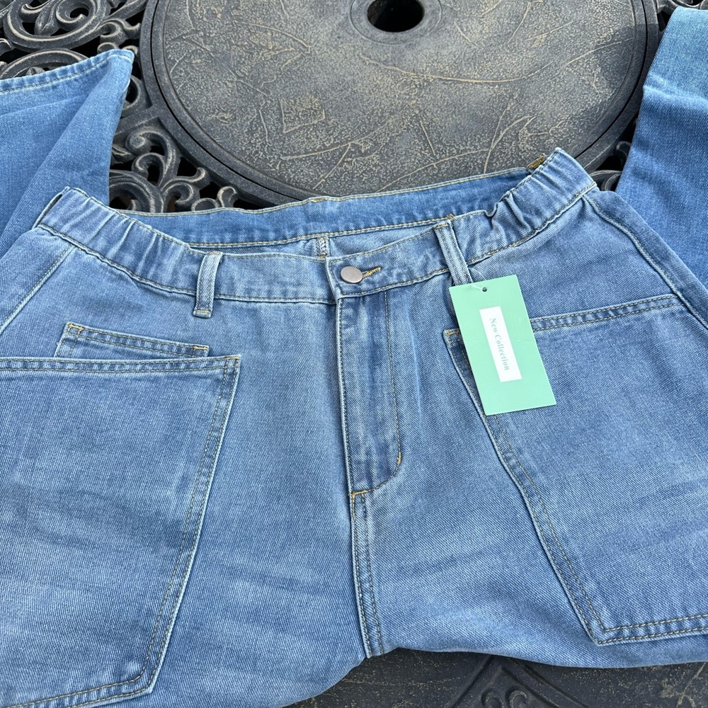 Barrel leg Blue Denim Jeans